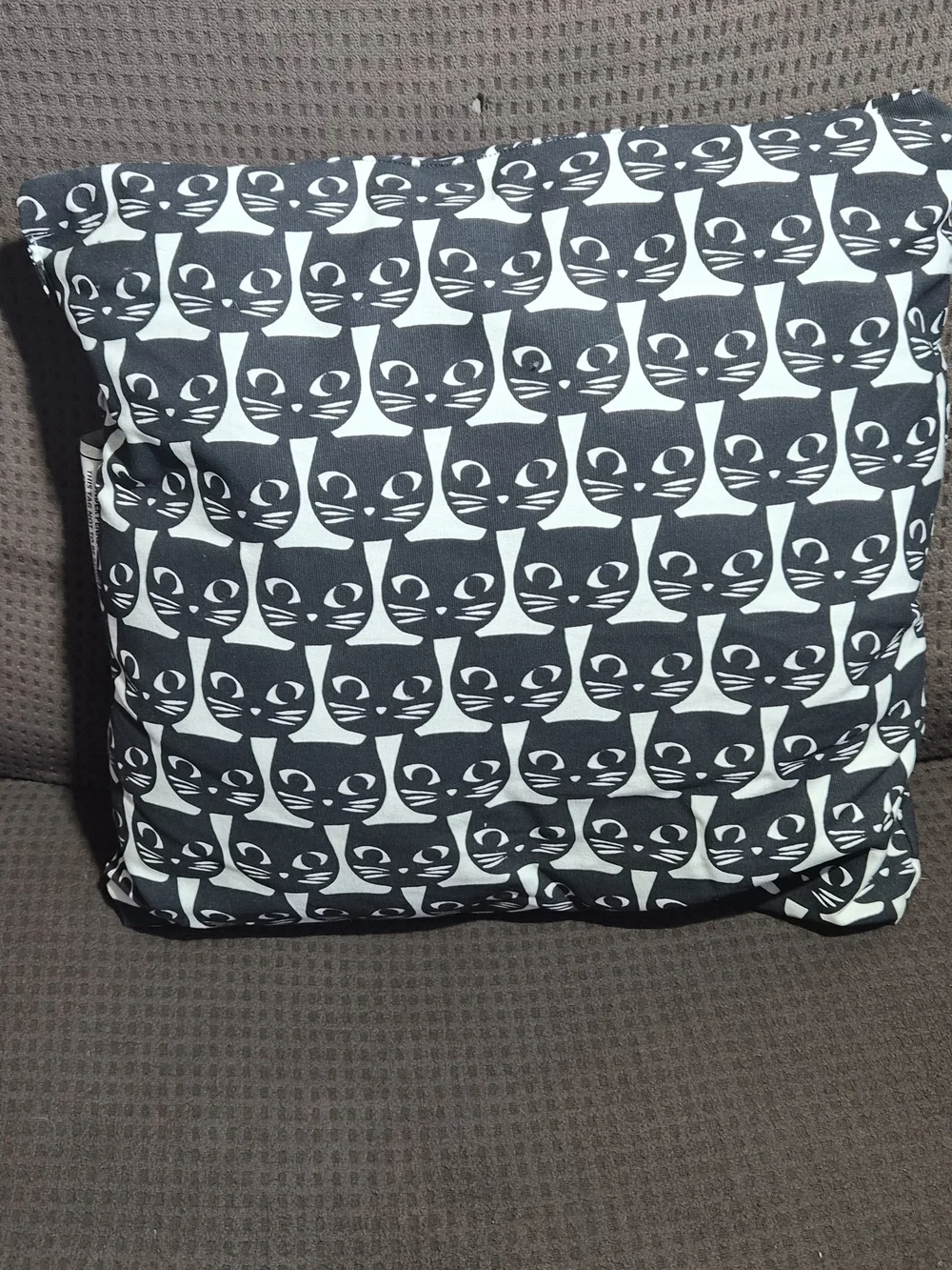IKEA Black and White Cat Pattern Throw Pillow